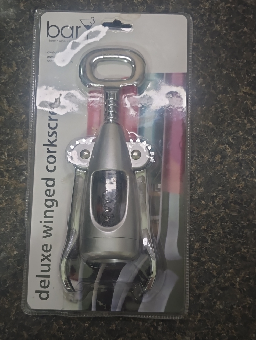 Bar³ Silver Winged Corkscrew Bottle Opener - Silver
